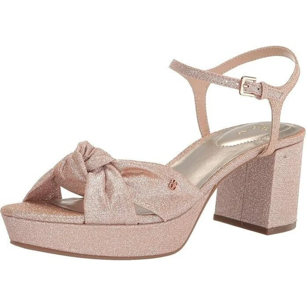 Bandolino Prezley Women's Prezley Heeled Sandal champagne rose Gold size 8.5
